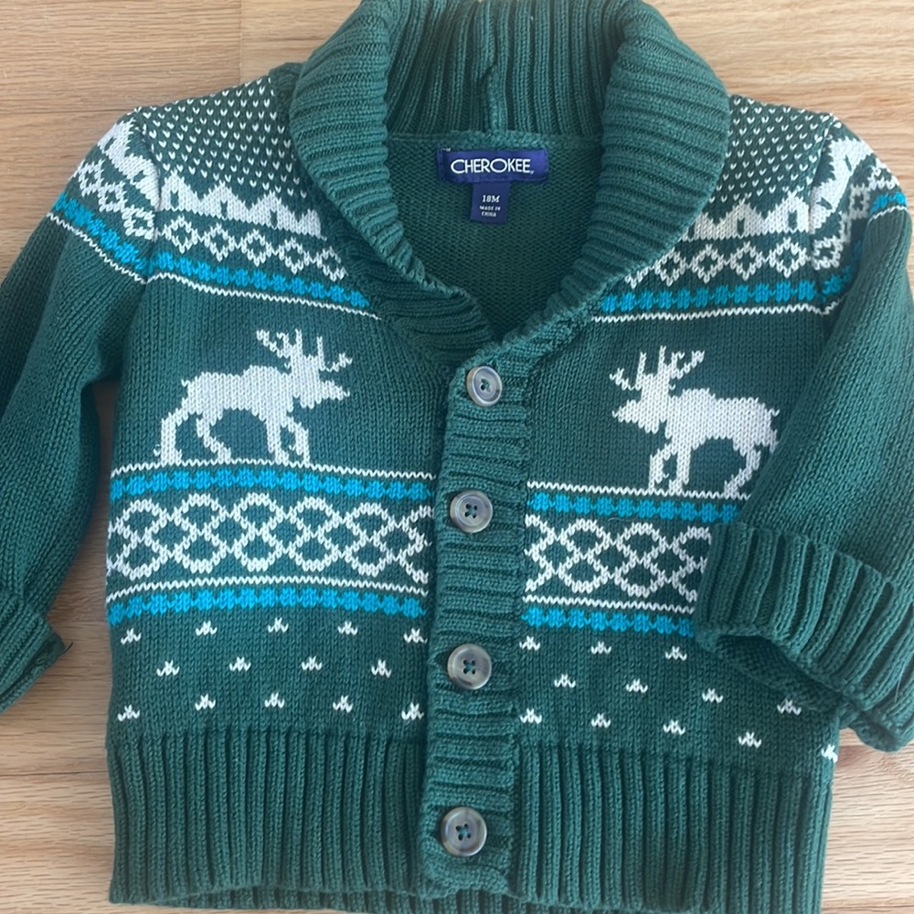 Toddler Fair Isle Apres Ski Sweater Set bundle, 3 pcs, size: 18 mo - Picture 3 of 9